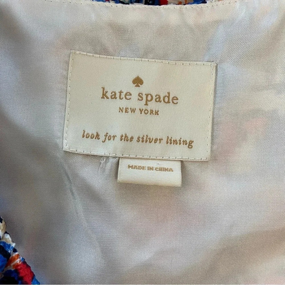 Kate Spade Multicolored Brushstroke Silk Dress Size 8 EUC - Picture 6 of 6